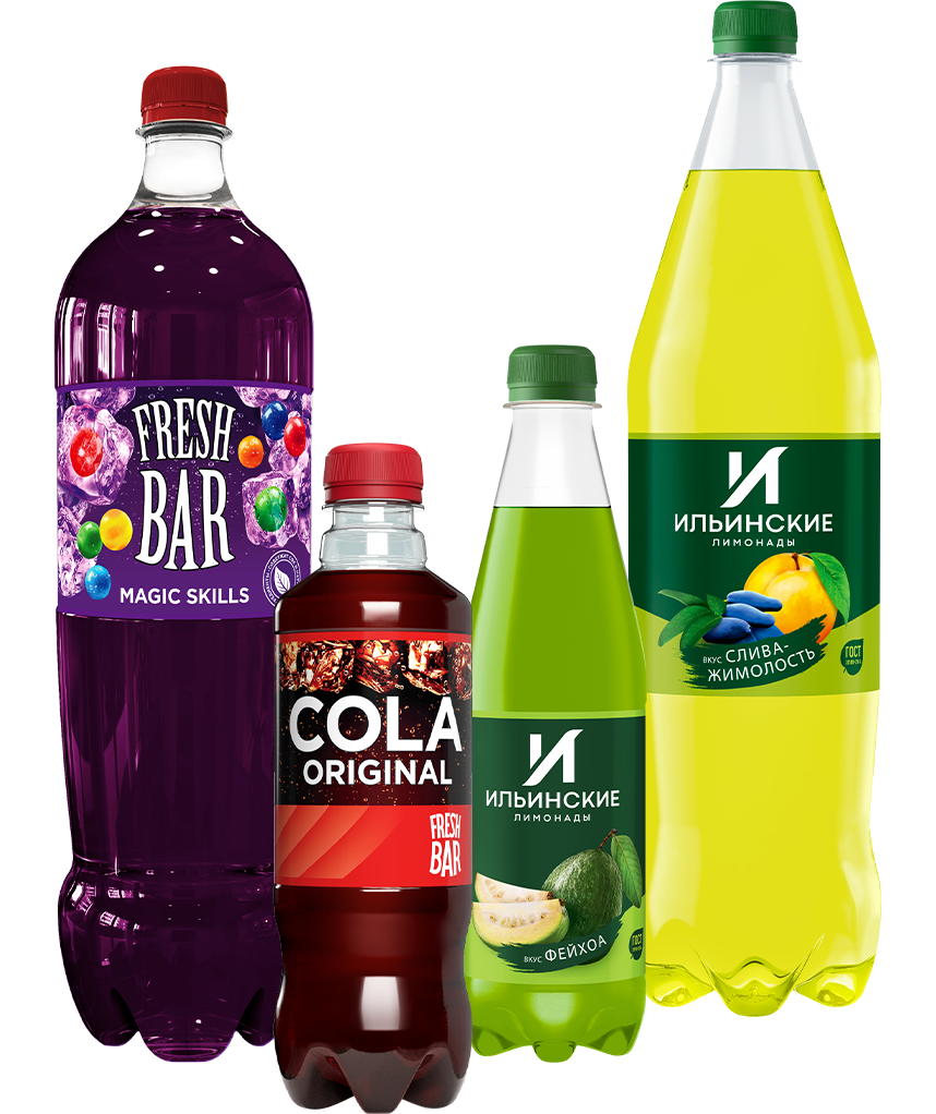 A unique palette <br> of carbonated drinks